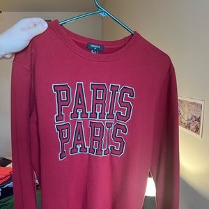PARIS Double embroidered crewneck sweatshirt